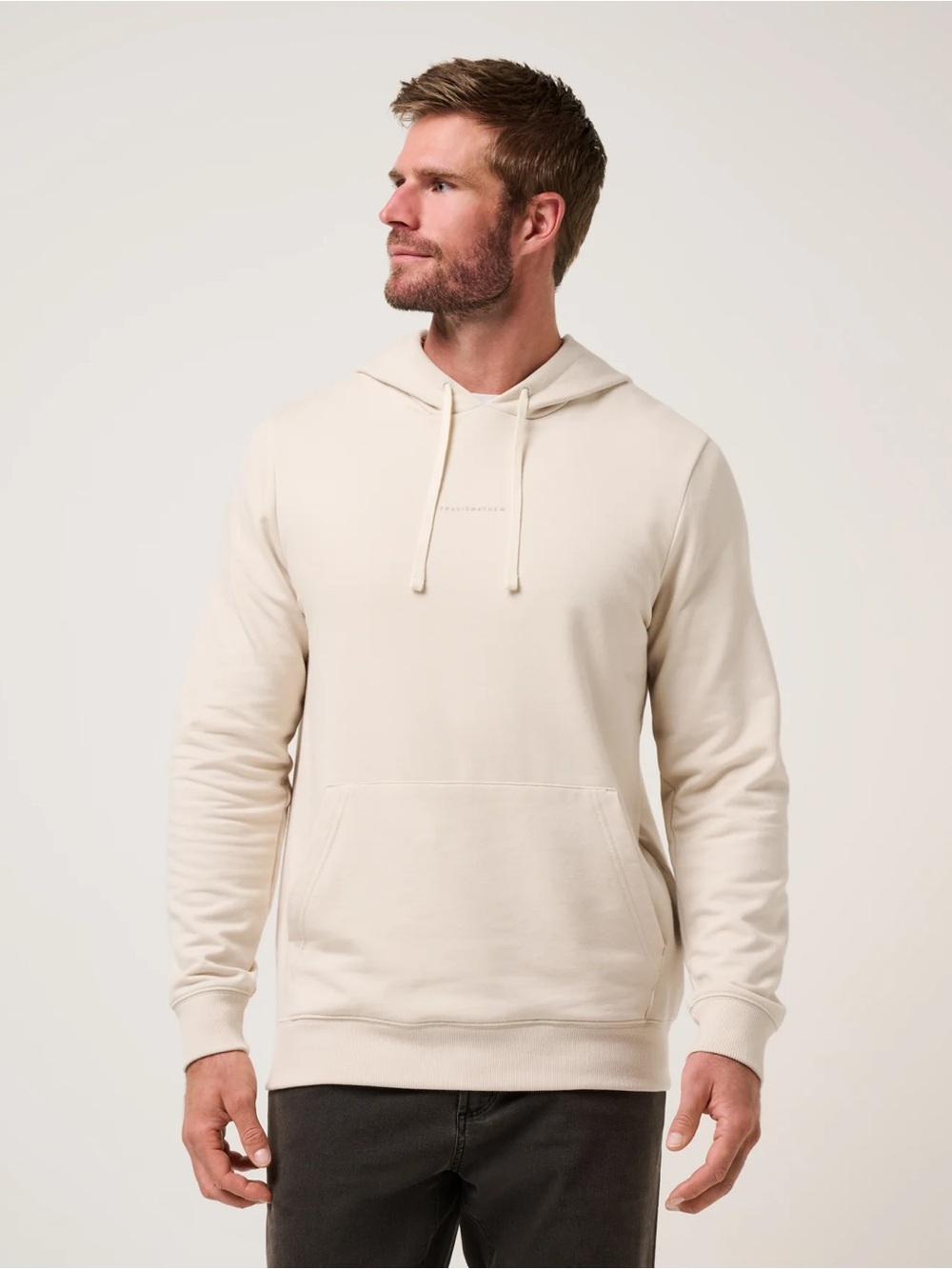 Travis Mathew Coastal Cloud Hoodie Size Small Logo Cream NEW